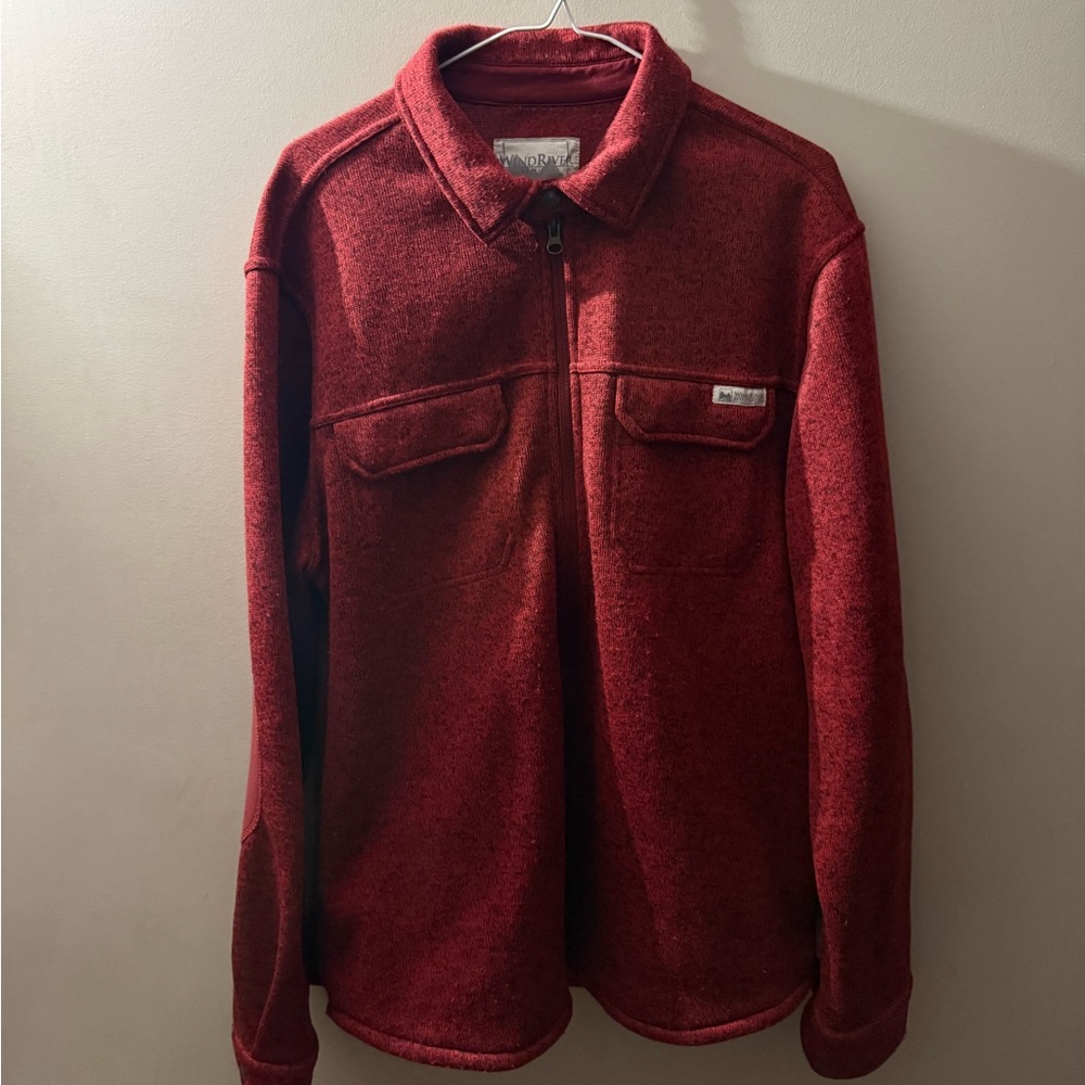 WindRiver Red Zip Up Sweater